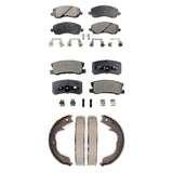 Front Rear Ceramic Brake Pads And Parking Shoes Kit For Mitsubishi Outlander