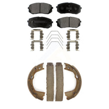 Charger l&#39;image dans la galerie, Front Rear Ceramic Brake Pads And Parking Shoes Kit For Kia Optima