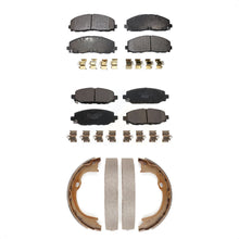 Charger l&#39;image dans la galerie, Front Rear Ceramic Brake Pads &amp; Parking Shoe Kit For 18-21 Jeep Wrangler Rubicon