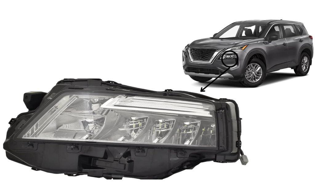 2021, 2021-2023 Nissan Rogue, 2022, 2023, 260606RR0A, driver side, head lamp, NI2502284, NISSAN, ROGUE