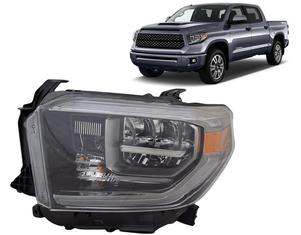 2018, 2018-2021 Toyota Tundra, 2019, 2020, 2021, 811500C210, driver side, head light, smoked, TO2502263, TOYOTA, Tundra