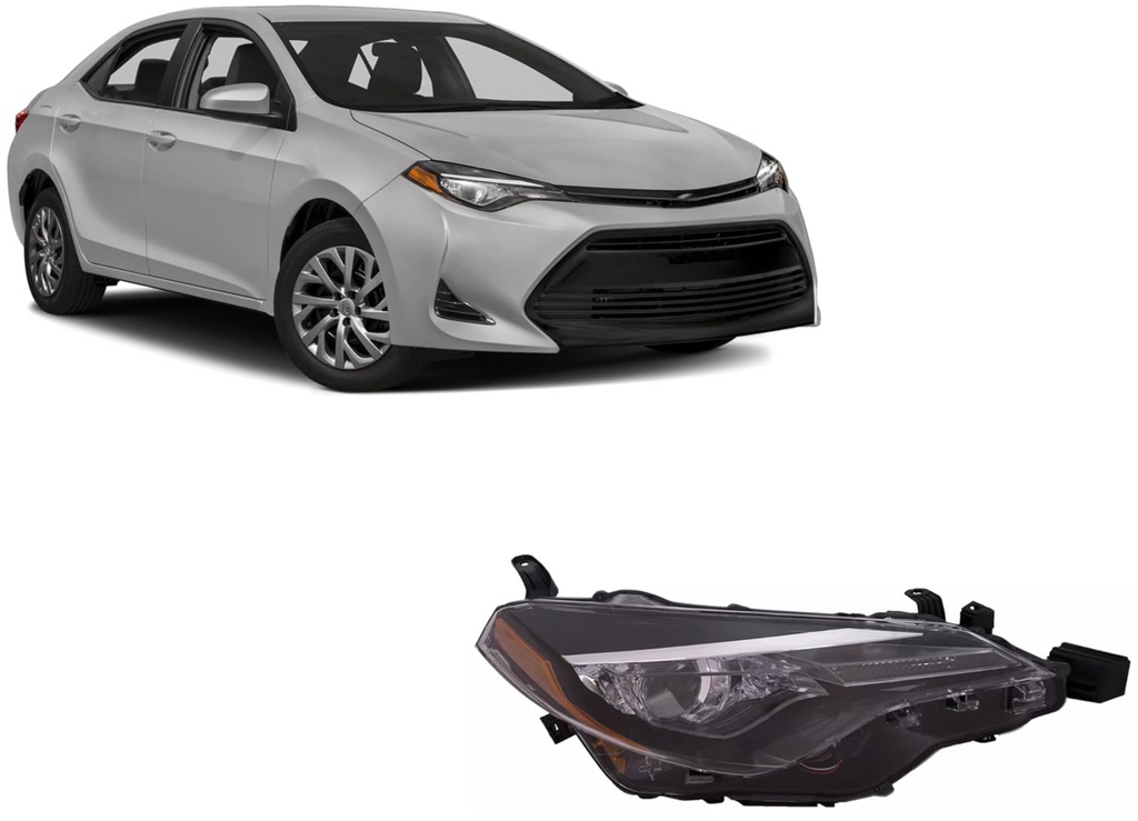 2017, 2017-2019 Toyota Corolla, 2018, 2019, 81110-02M70, Corolla, headlight, passenger side, TO2503249, TOYOTA