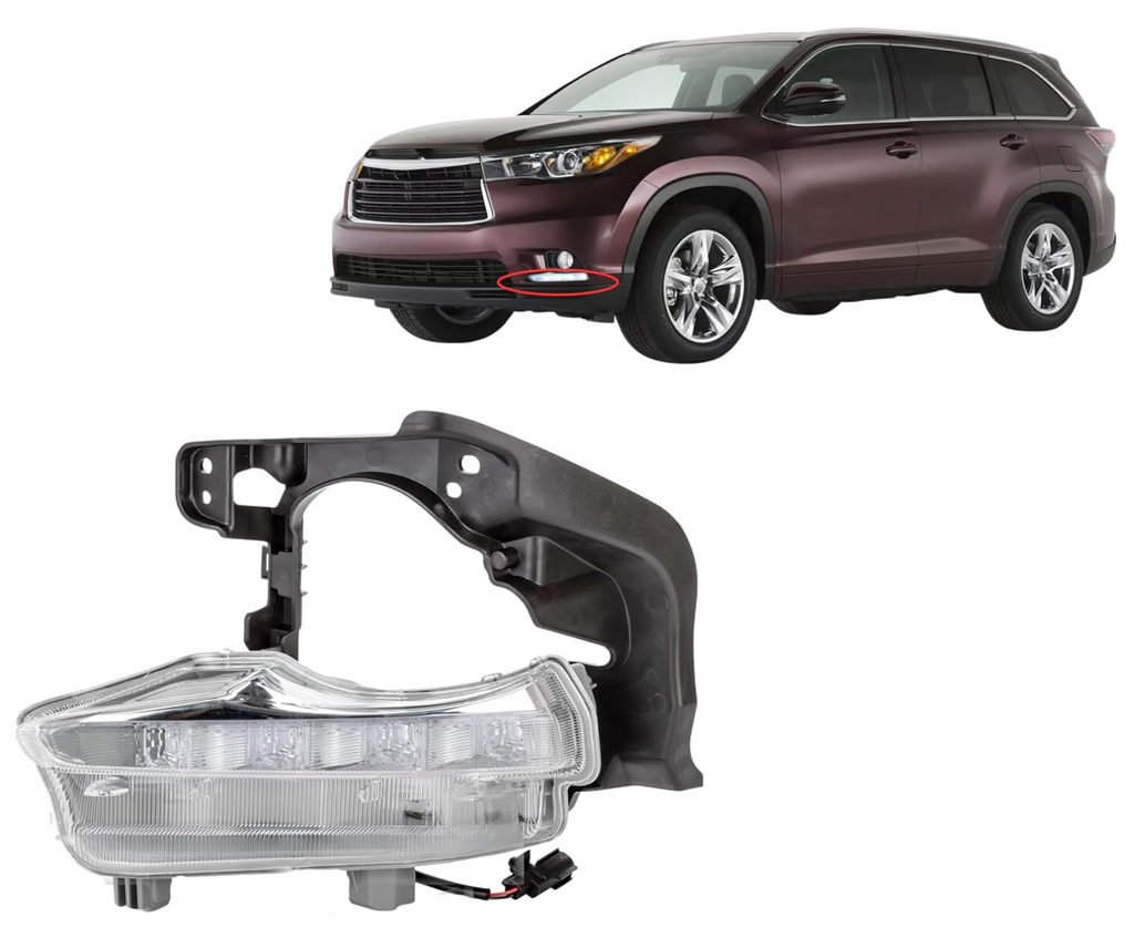 2014, 2014-2016 Toyota Highlander, 2015, 2016, 81440-0E020, daytime running light, driver side, HIGHLANDER, TO2562100, TOYOTA