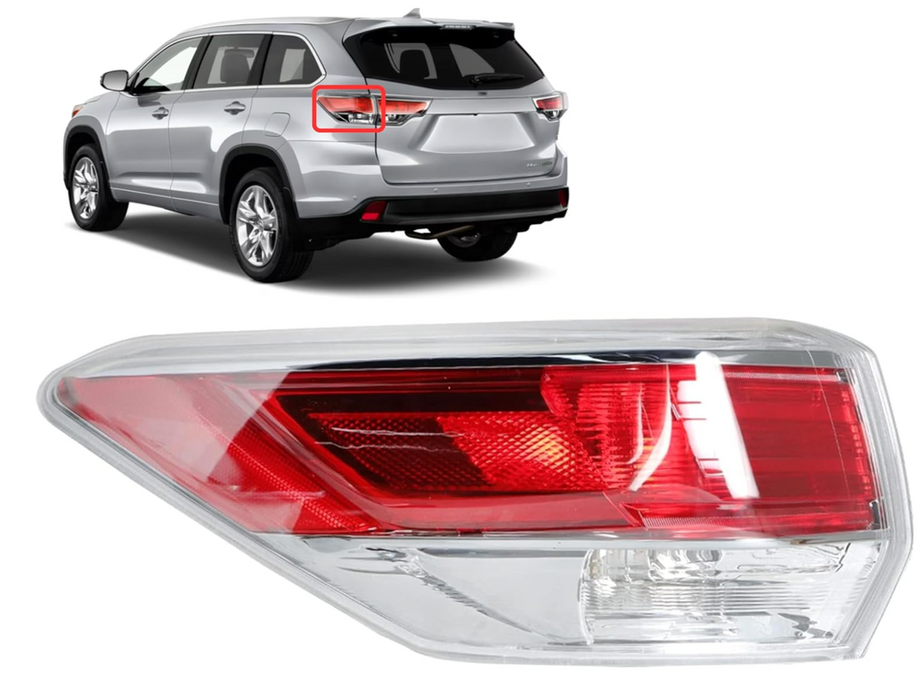 2014, 2014-2016 Toyota Highlander, 2015, 2016, 81560-0E100, driver side, HIGHLANDER, rear lamp, TO2804120, TOYOTA