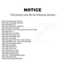Charger l'image dans la galerie, Wheel Bearing 70-510013 For Volkswagen Jetta Mazda Miata Beetle Golf City Protege Audi TT Quattro
