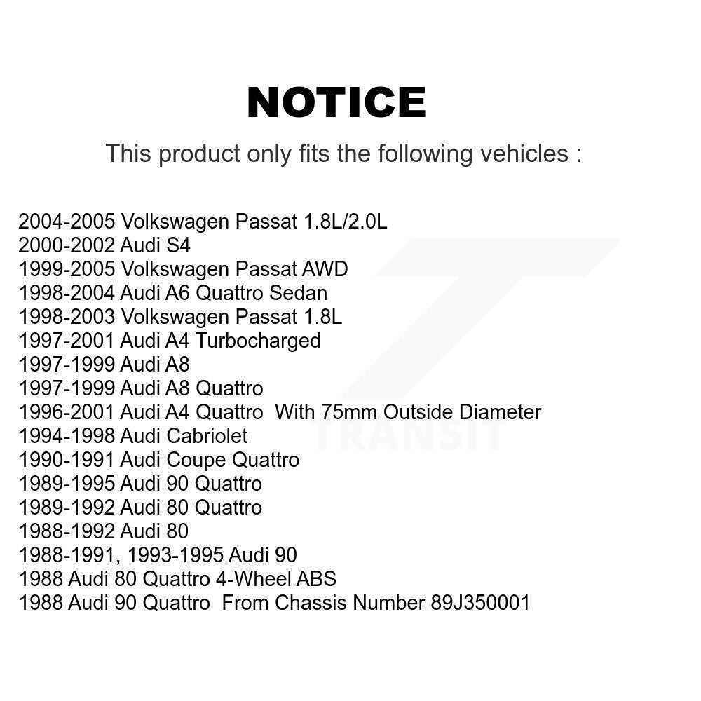 Wheel Bearing 70-510020 For Volkswagen Passat Audi A4 Quattro A6 S4 Cabriolet Coupe 90 A8 80