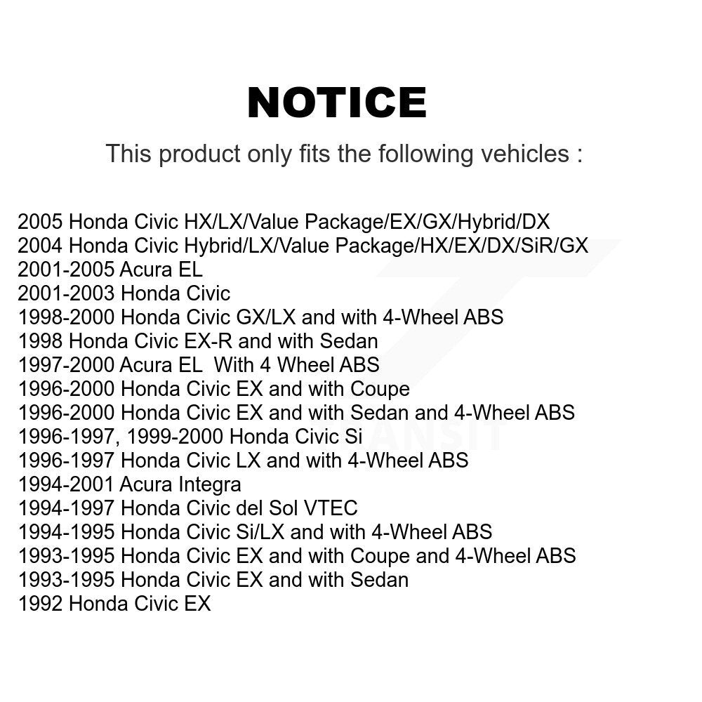 Front Wheel Bearing 70-510030 For Honda Civic Acura EL Integra del Sol
