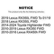 Charger l'image dans la galerie, Rear Wheel Bearing Hub Assembly 70-512364 For Toyota Highlander Lexus RX350 RX450h RX350L FWD
