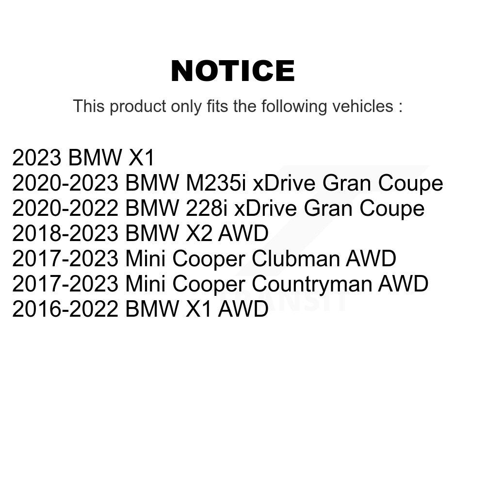Rear Wheel Bearing Hub Assembly 70-512582 For BMW X1 Mini Cooper Countryman X2 Clubman 228i xDrive