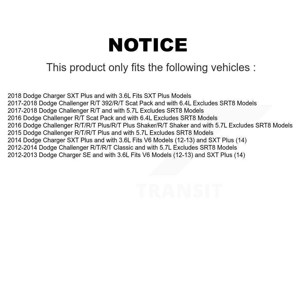 Front Suspension Strut Coil Spring Assembly For Dodge Challenger Charger