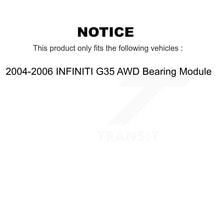 Load image into Gallery viewer, Front Wheel Bearing Assembly Pair For 2004-2006 INFINITI G35 AWD Module