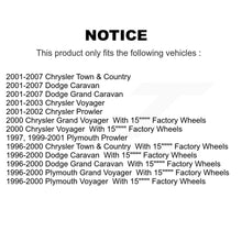 Charger l'image dans la galerie, Front Wheel Bearing &amp; Hub Assembly Pair For Dodge Grand Caravan Chrysler Town