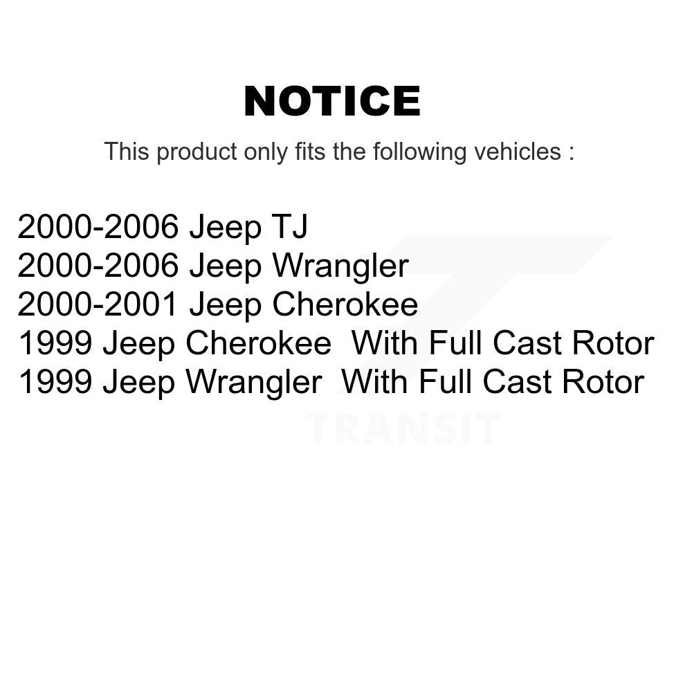 Front Wheel Bearing And Hub Assembly Pair For Jeep Wrangler Cherokee TJ
