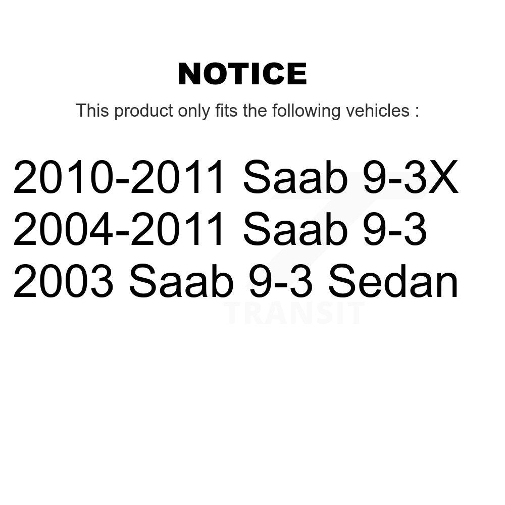Front Wheel Bearing And Hub Assembly Pair For Saab 9-3 9-3X