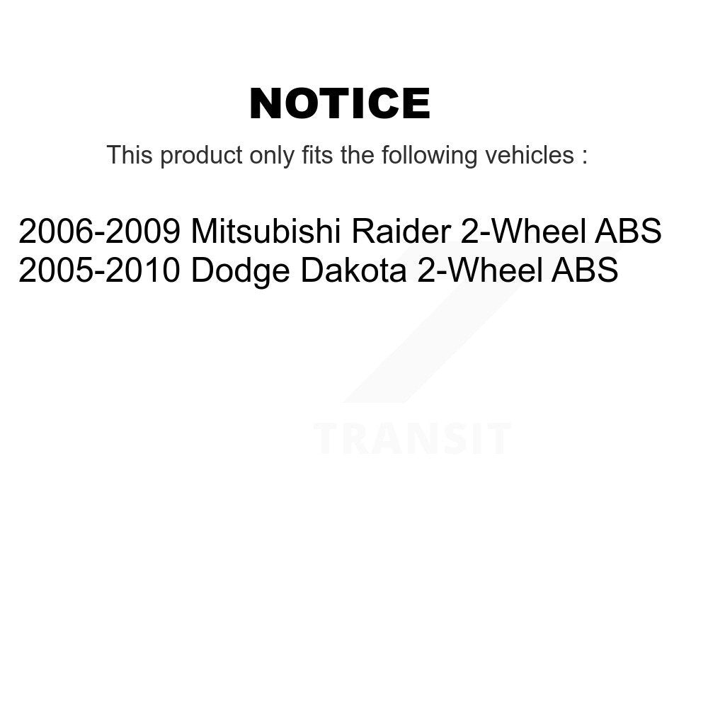 Front Wheel Bearing And Hub Assembly Pair For Dodge Dakota Mitsubishi Raider