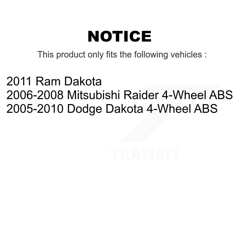 Front Wheel Bearing And Hub Assembly Pair For Dakota Dodge Mitsubishi Raider Ram