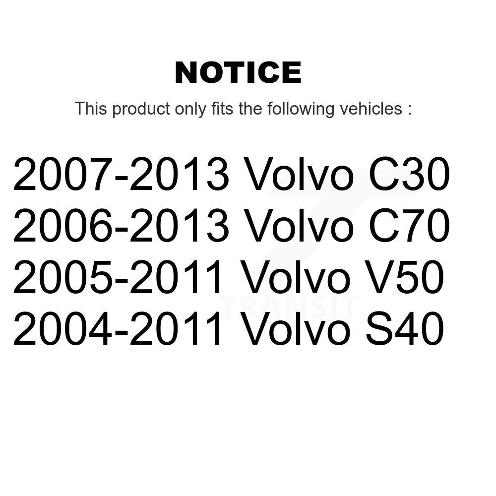 Front Wheel Bearing And Hub Assembly Pair For Volvo S40 C70 C30 V50