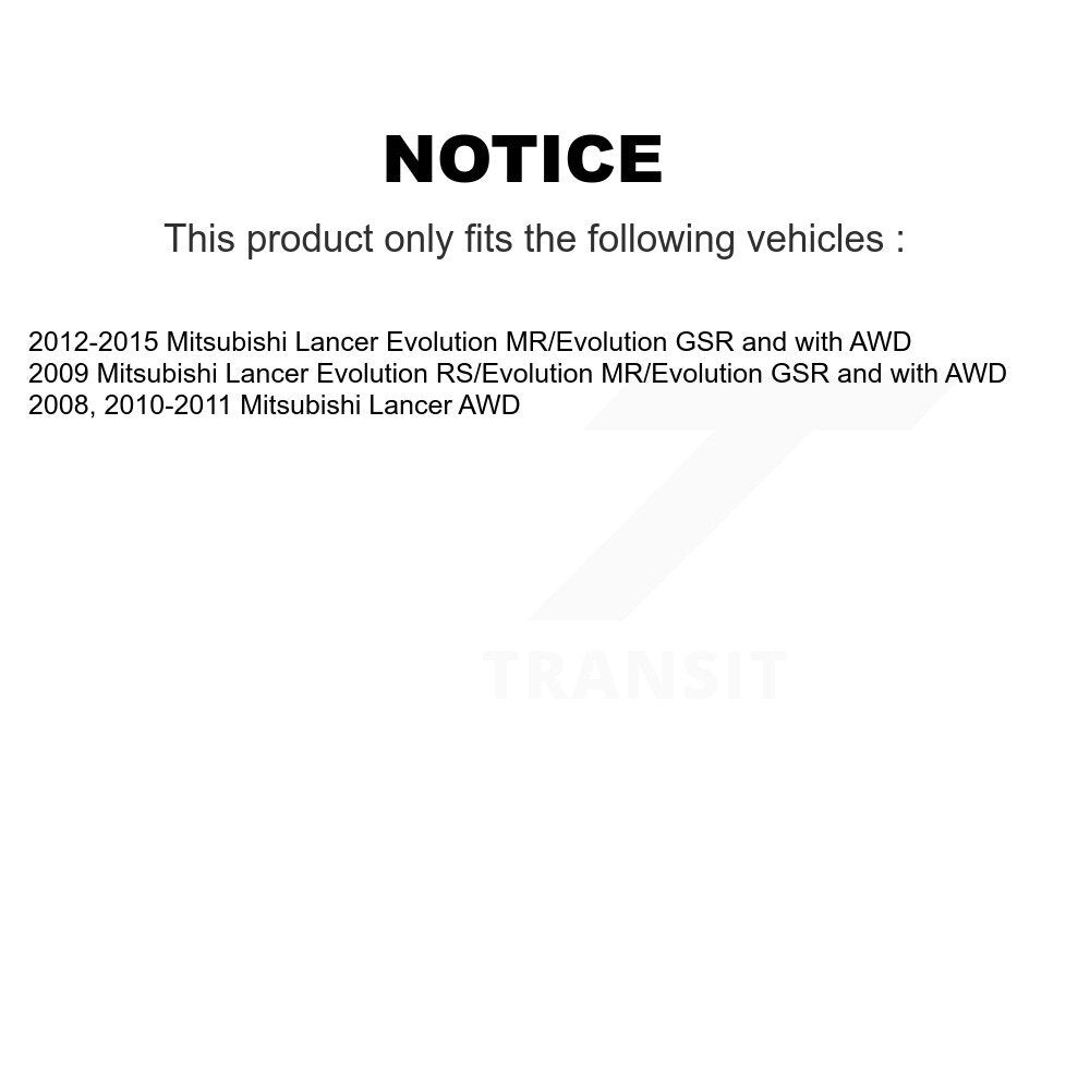 Front Wheel Bearing And Hub Assembly Pair For Mitsubishi Lancer