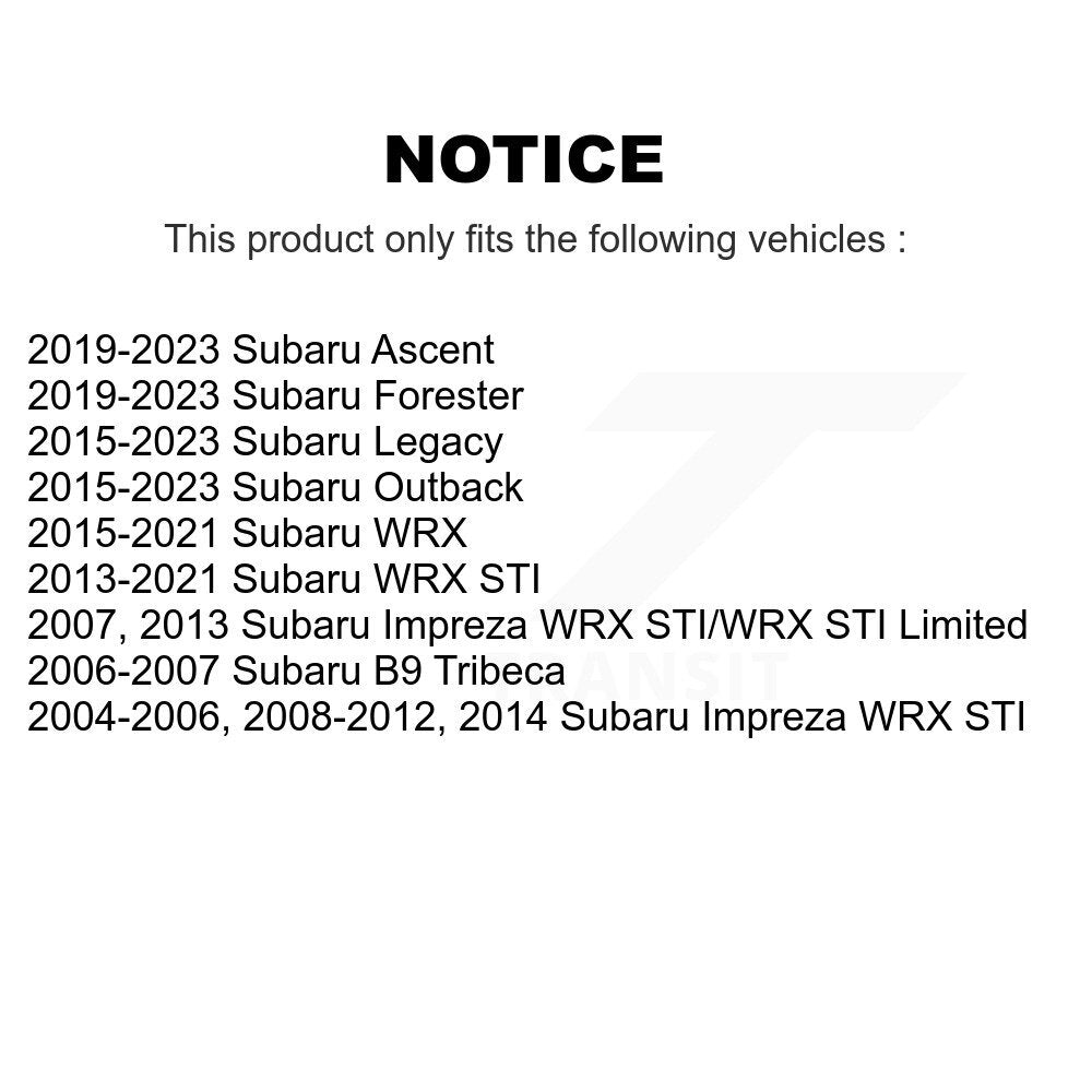 Front Wheel Bearing Hub Assembly Pair For Subaru Outback Impreza Legacy Forester