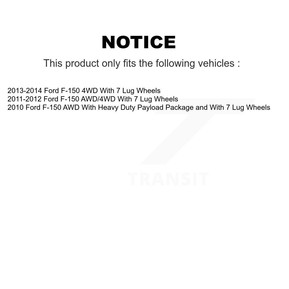 Front Wheel Bearing And Hub Assembly Pair For Ford F-150