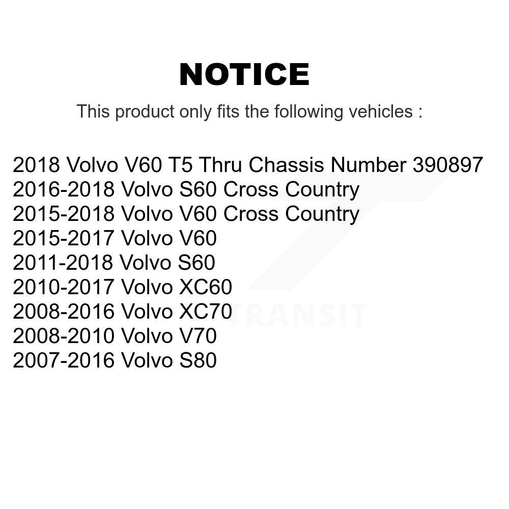 Front Wheel Bearing Hub Assembly Pair For Volvo XC60 S60 XC70 S80 V60 Cross V70
