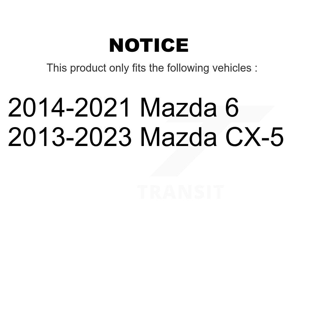 Front Wheel Bearing And Hub Assembly Pair For Mazda CX-5 6