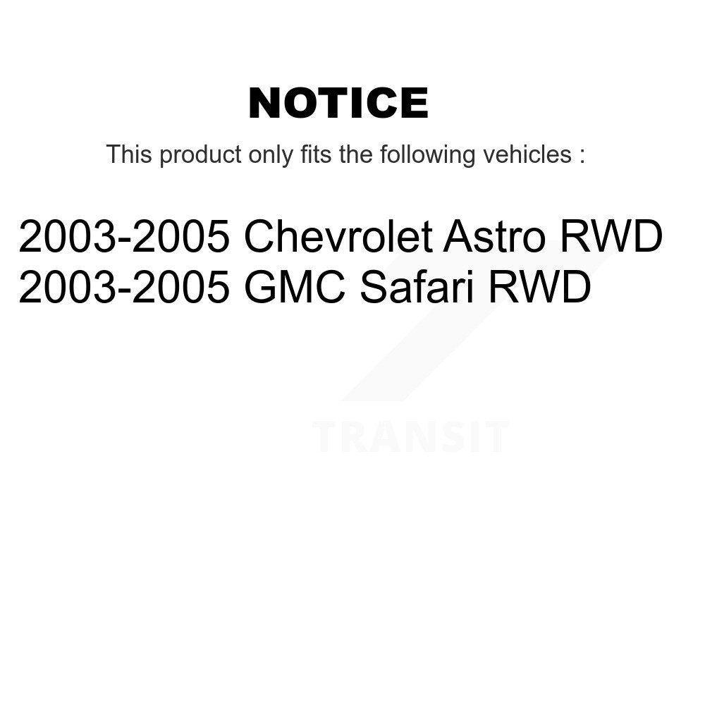 Front Wheel Bearing And Hub Assembly Pair For Chevrolet Astro GMC Safari RWD