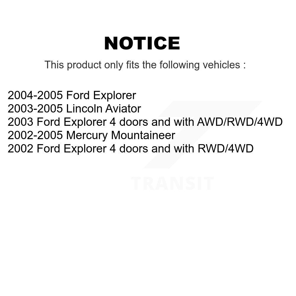 Front Wheel Bearing And Hub Assembly Pair For Ford Explorer Mercury Mountaineer