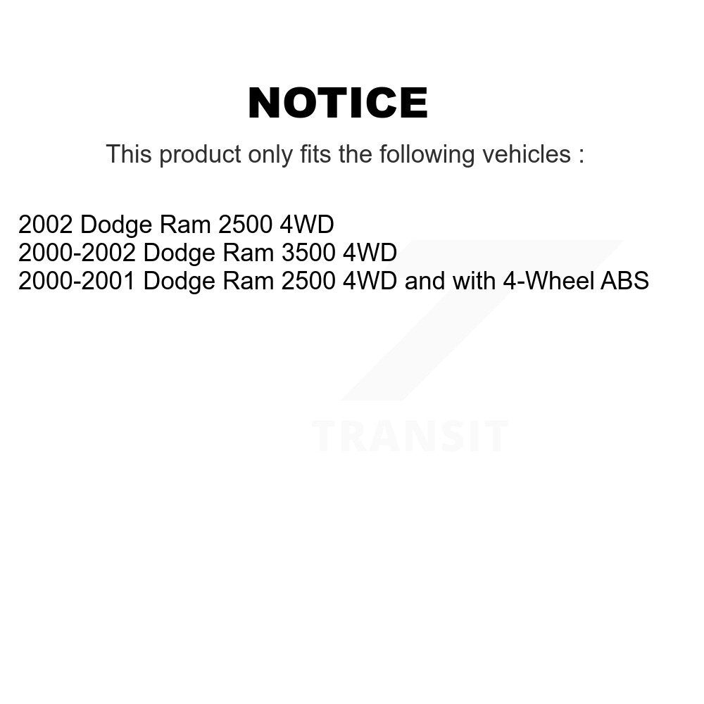Front Wheel Bearing And Hub Assembly Pair For Dodge Ram 2500 3500