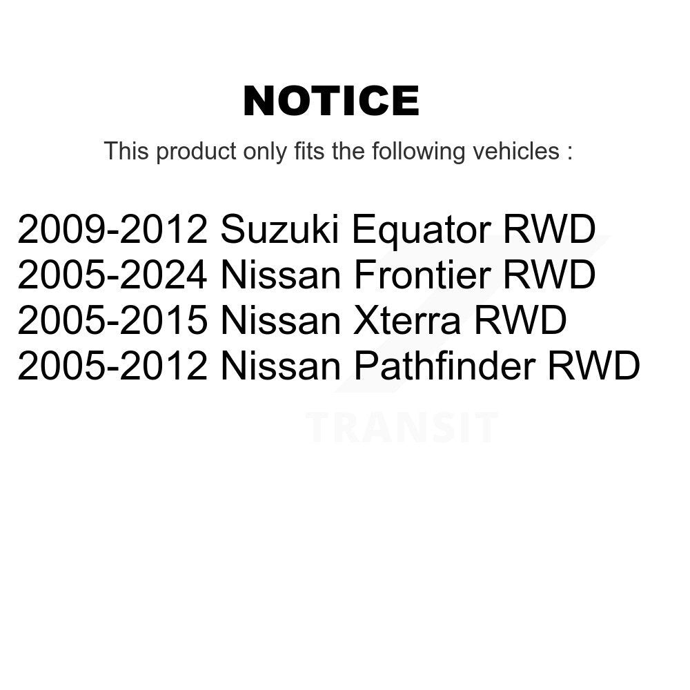 Front Wheel Bearing Hub Assembly Pair For Nissan Frontier Pathfinder Xterra RWD