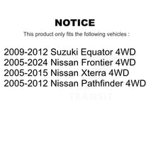 Charger l'image dans la galerie, Front Wheel Bearing And Hub Assembly Pair For Nissan Frontier Pathfinder Xterra