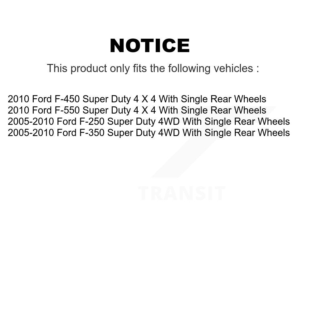 Front Wheel Bearing And Hub Assembly Pair For Ford F-250 Super Duty F-350 F-450