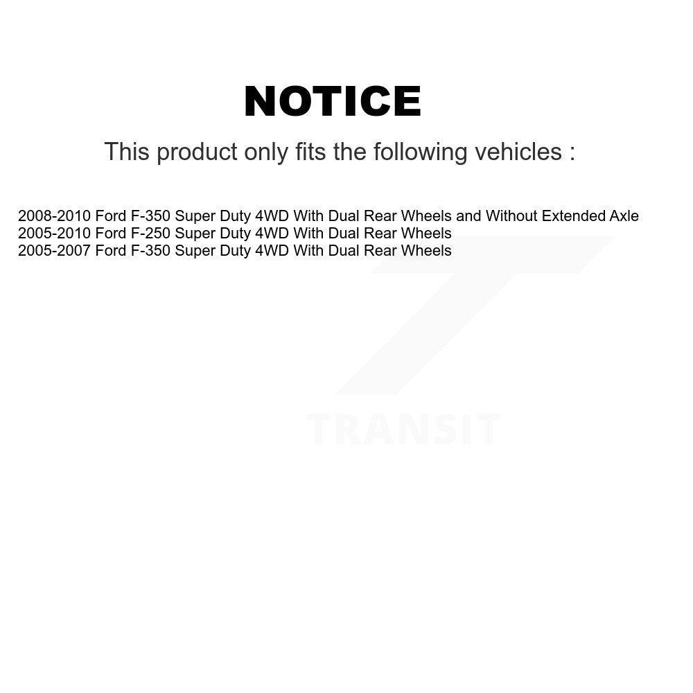 Front Wheel Bearing And Hub Assembly Pair For Ford F-250 Super Duty F-350 4WD