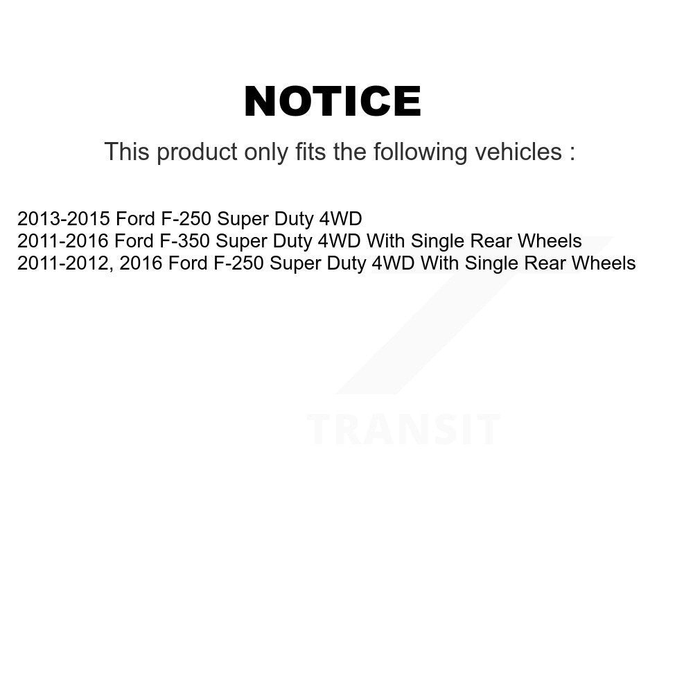 Front Wheel Bearing And Hub Assembly Pair For Ford F-250 Super Duty F-350 4WD
