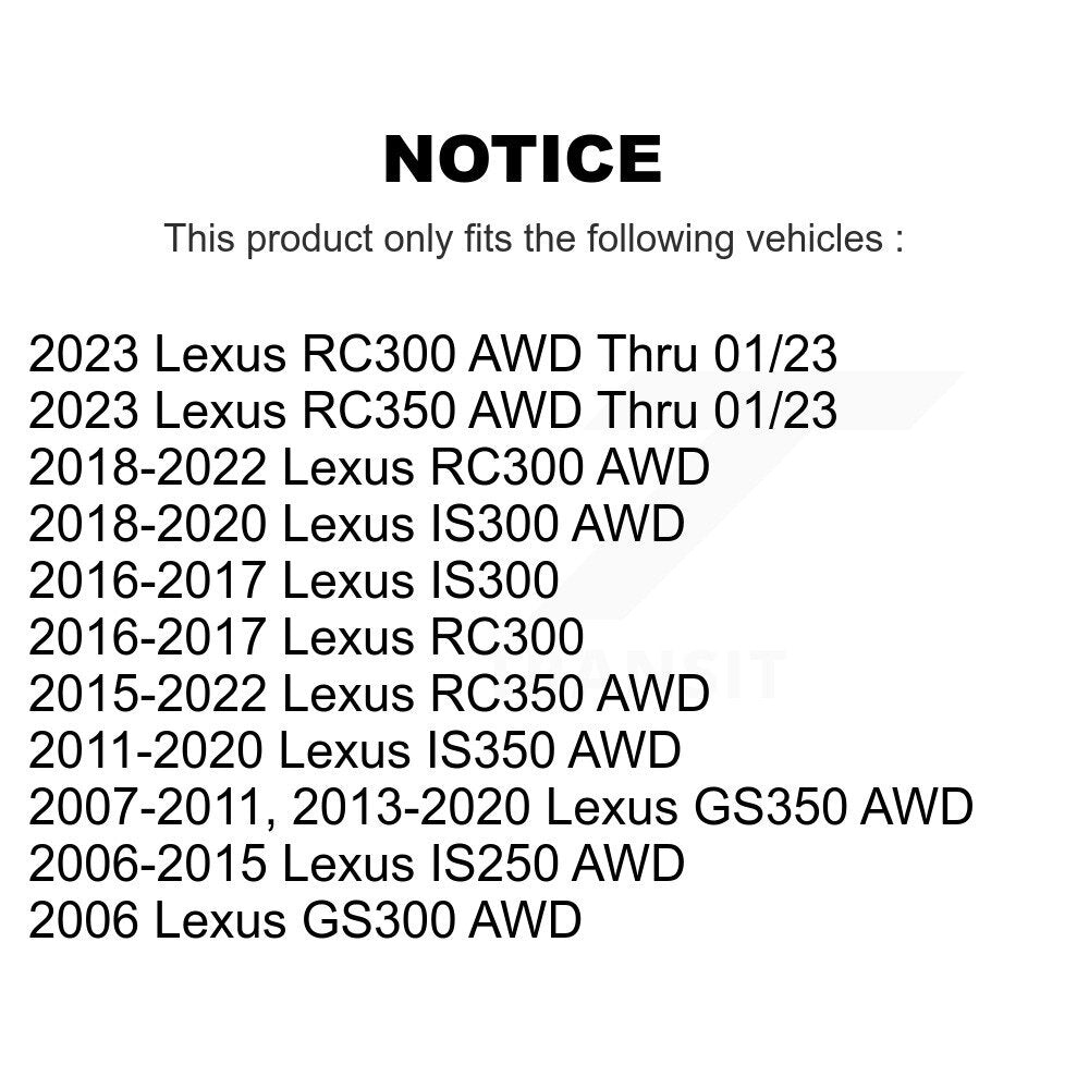 Front Wheel Bearing And Hub Assembly Kit For Lexus IS250 GS350 IS300 IS350 GS300