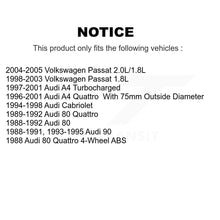 Load image into Gallery viewer, Front Wheel Bearing Pair For Volkswagen Passat Audi A4 Quattro Cabriolet 90 80
