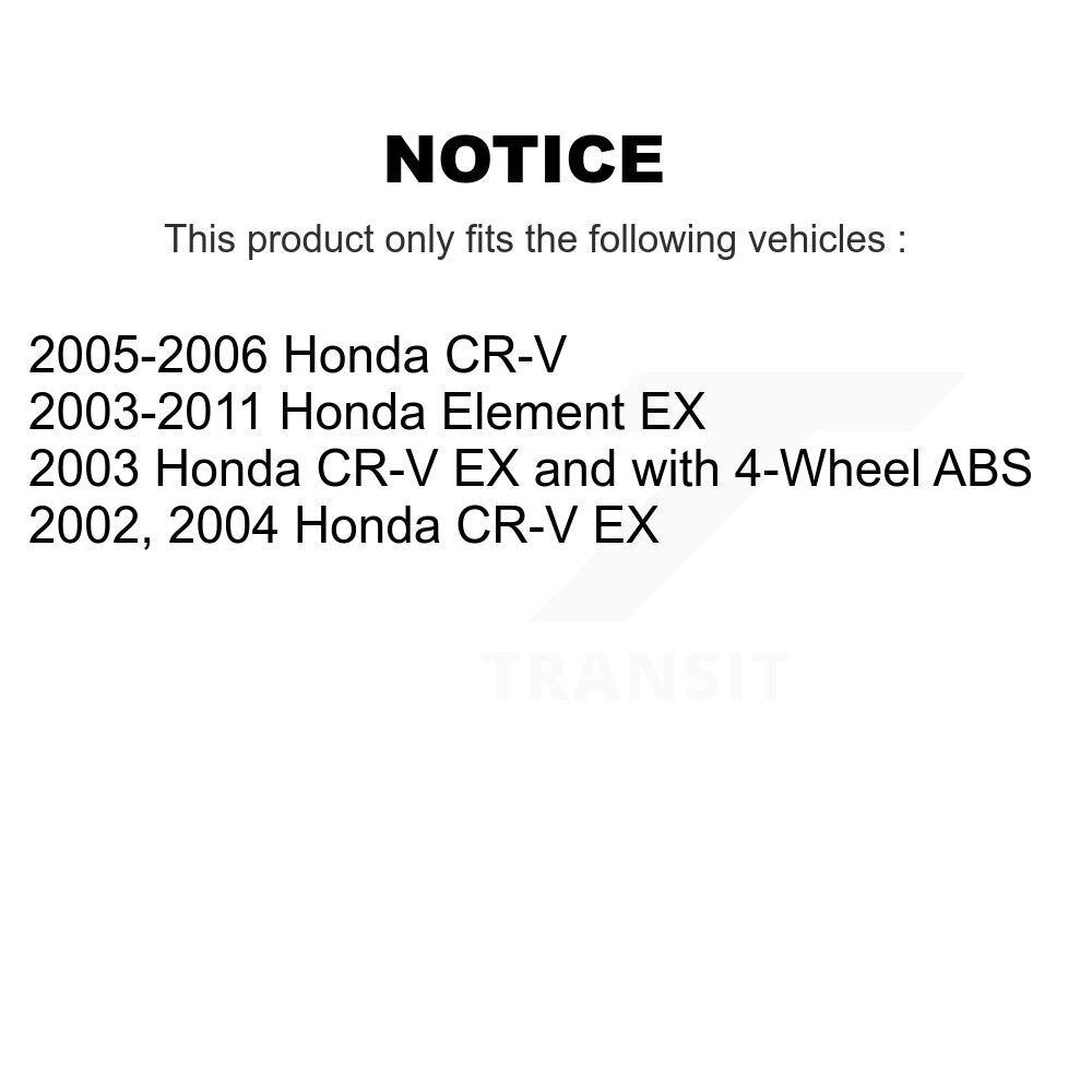 Front Wheel Bearing Pair For Honda CR-V Element