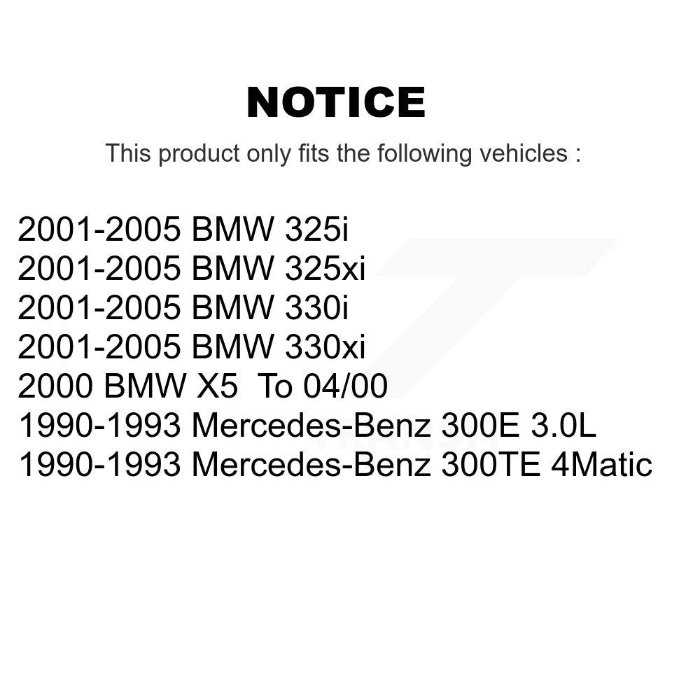 Front Wheel Bearing Pair For BMW 325i 325xi 330xi Mercedes-Benz 300E 300TE X5