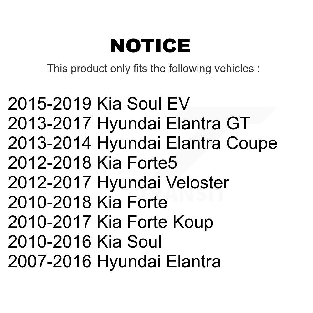 Front Wheel Bearing Pair For Kia Hyundai Elantra Soul Forte Veloster GT Forte5
