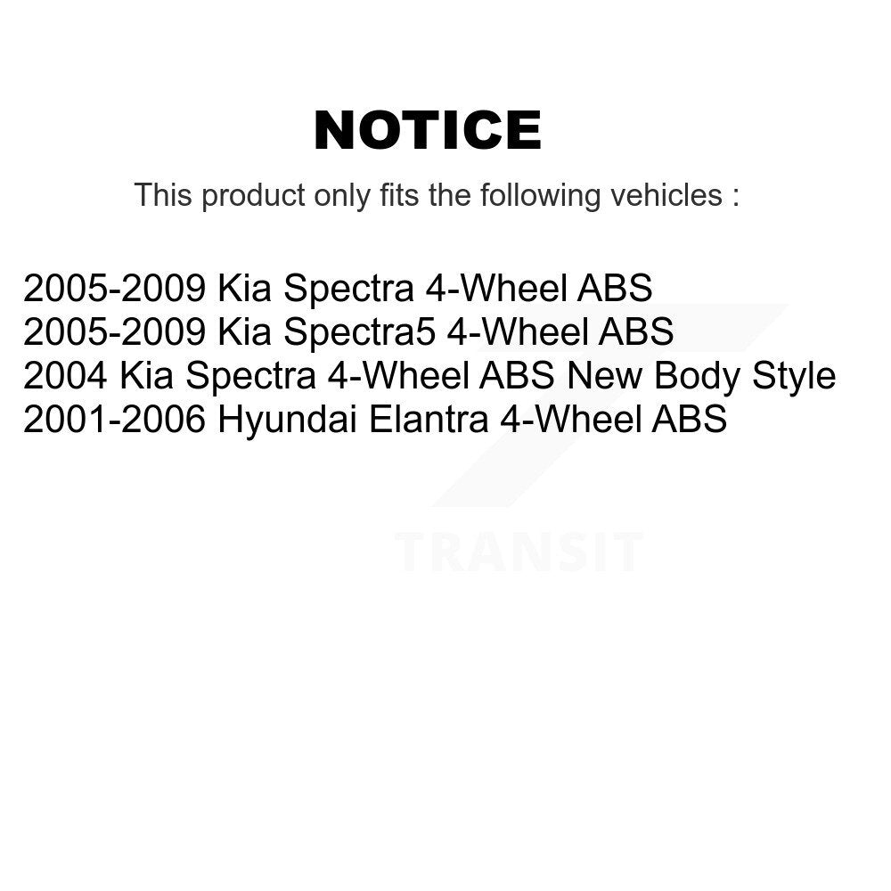 Rear Wheel Bearing & Hub Assembly Pair For Hyundai Elantra Kia Spectra Spectra5