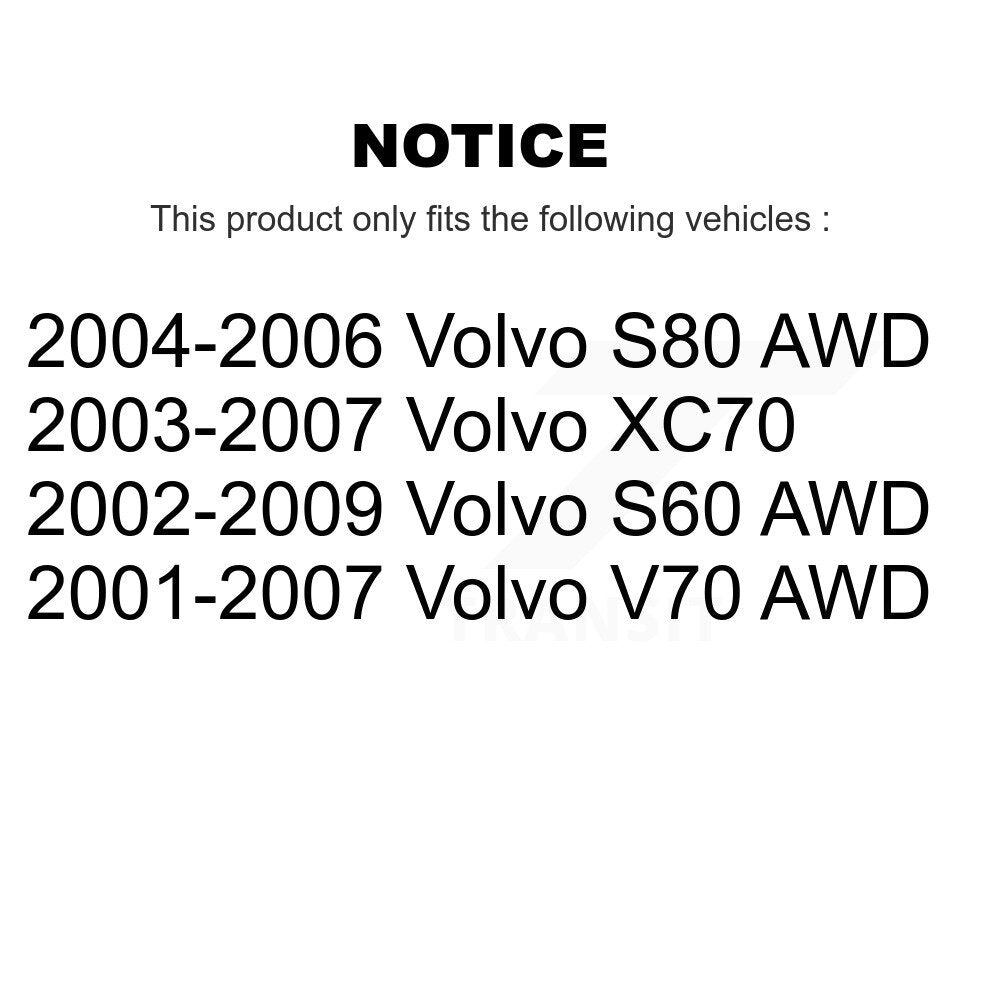 Rear Wheel Bearing And Hub Assembly Pair For Volvo S60 V70 XC70 S80