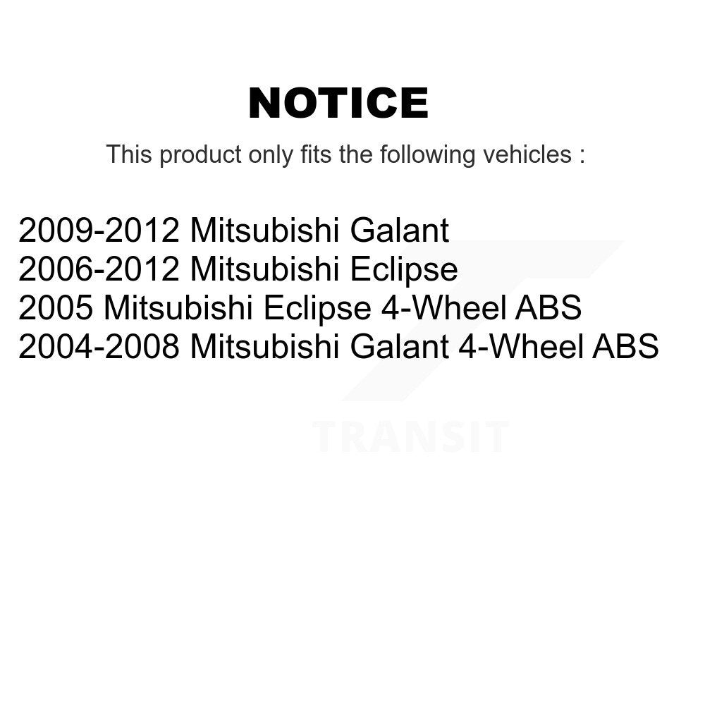 Rear Wheel Bearing And Hub Assembly Pair For Mitsubishi Galant Eclipse