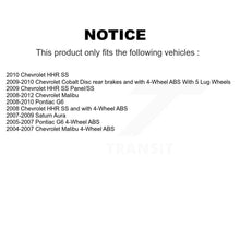 Load image into Gallery viewer, Rear Wheel Bearing Hub Assembly Pair For Chevrolet Malibu Pontiac G6 Cobalt HHR