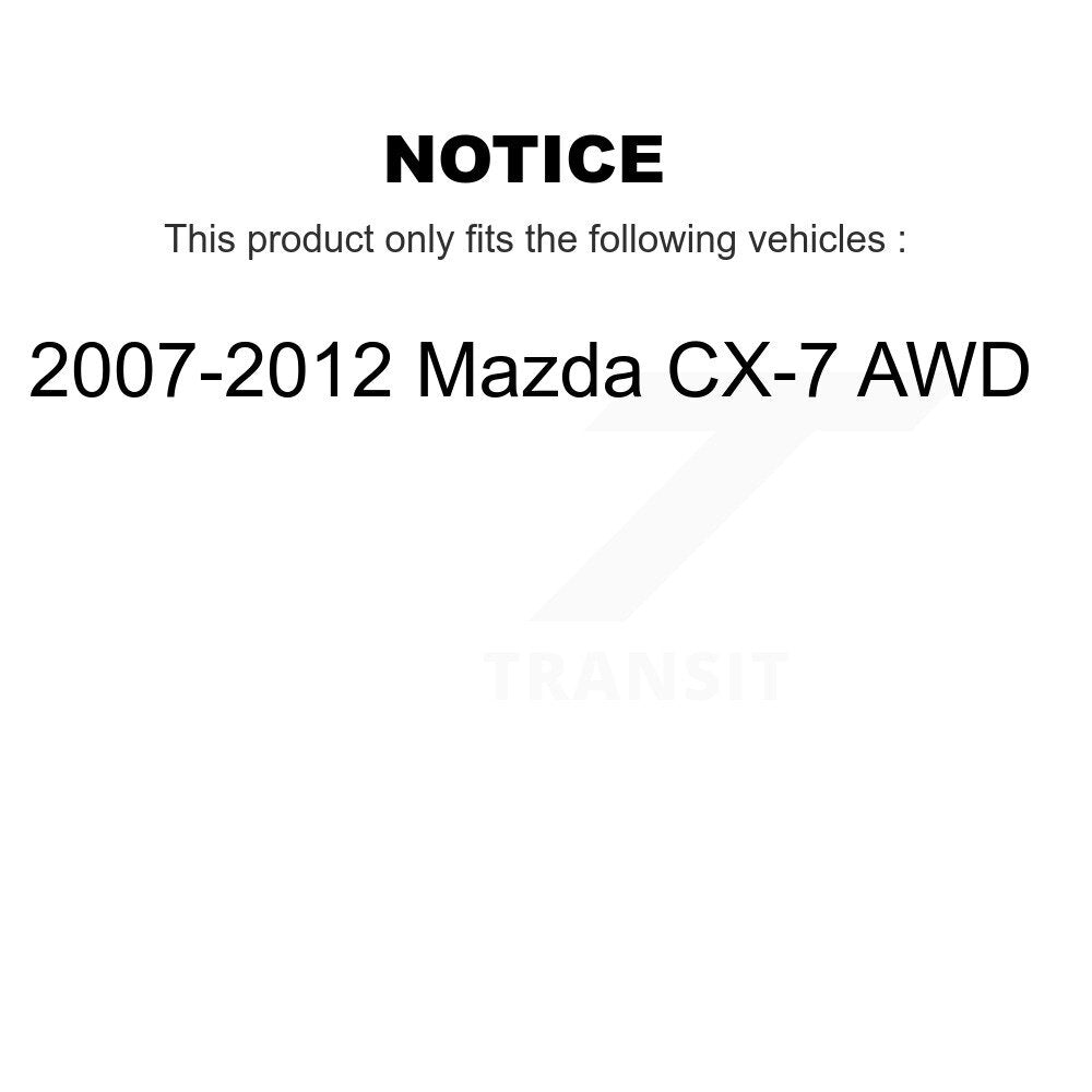 Rear Wheel Bearing And Hub Assembly Pair For 2007-2012 Mazda CX-7 AWD