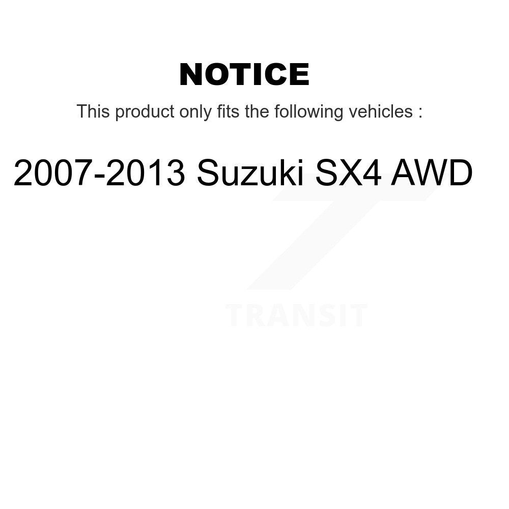 Rear Wheel Bearing And Hub Assembly Pair For 2007-2013 Suzuki SX4 AWD