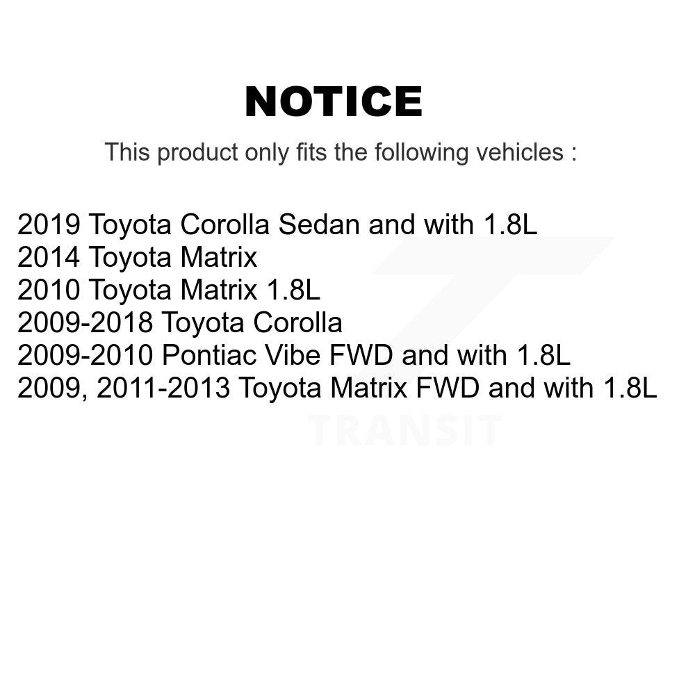 Rear Wheel Bearing & Hub Assembly Pair For Toyota Corolla Matrix Pontiac Vibe iM