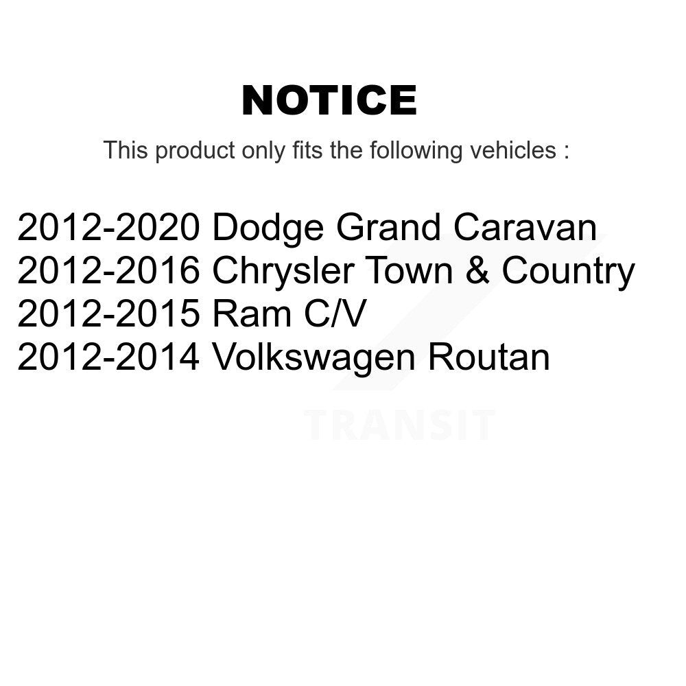 Rear Wheel Bearing Hub Assembly Pair For Dodge Grand Caravan Chrysler Town & Ram