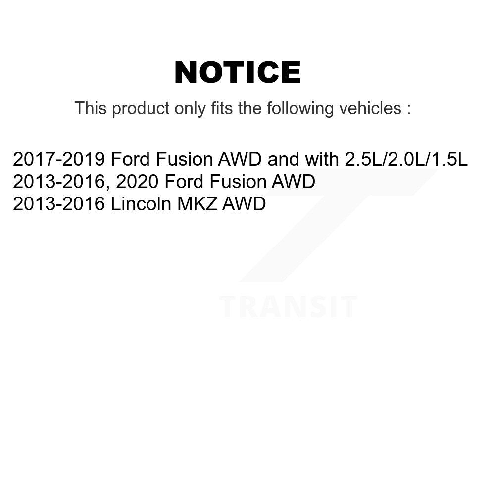 Rear Wheel Bearing And Hub Assembly Pair For Ford Fusion Lincoln MKZ