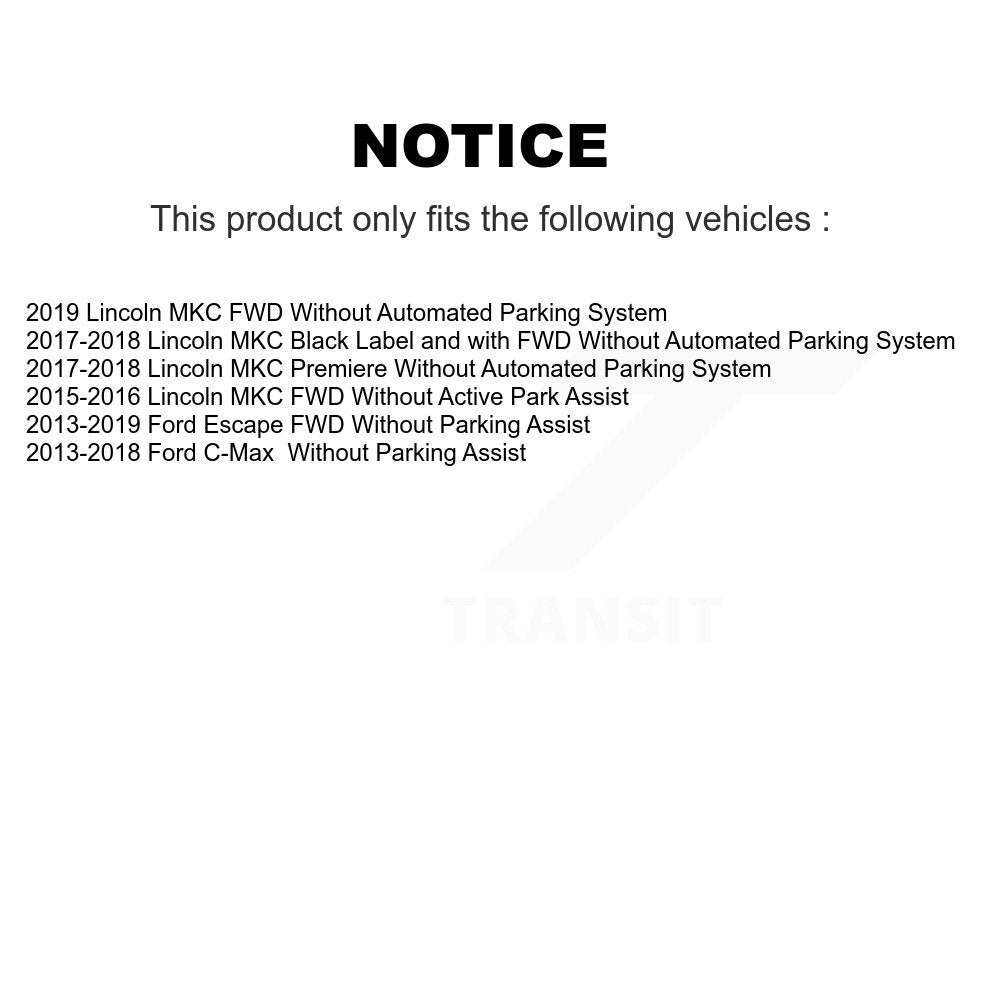 Rear Wheel Bearing And Hub Assembly Pair For Ford Escape Lincoln MKC C-Max