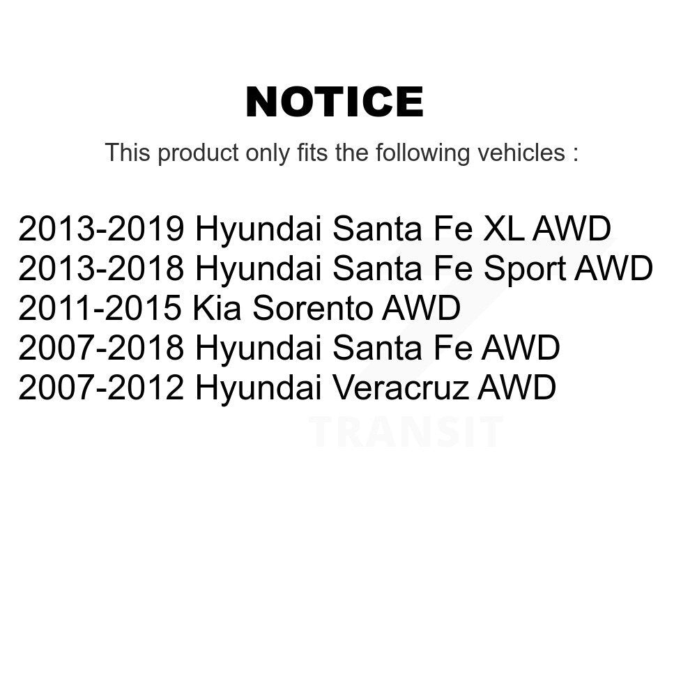 Rear Wheel Bearing & Hub Assembly Pair For Hyundai Santa Fe Kia Sorento Sport XL